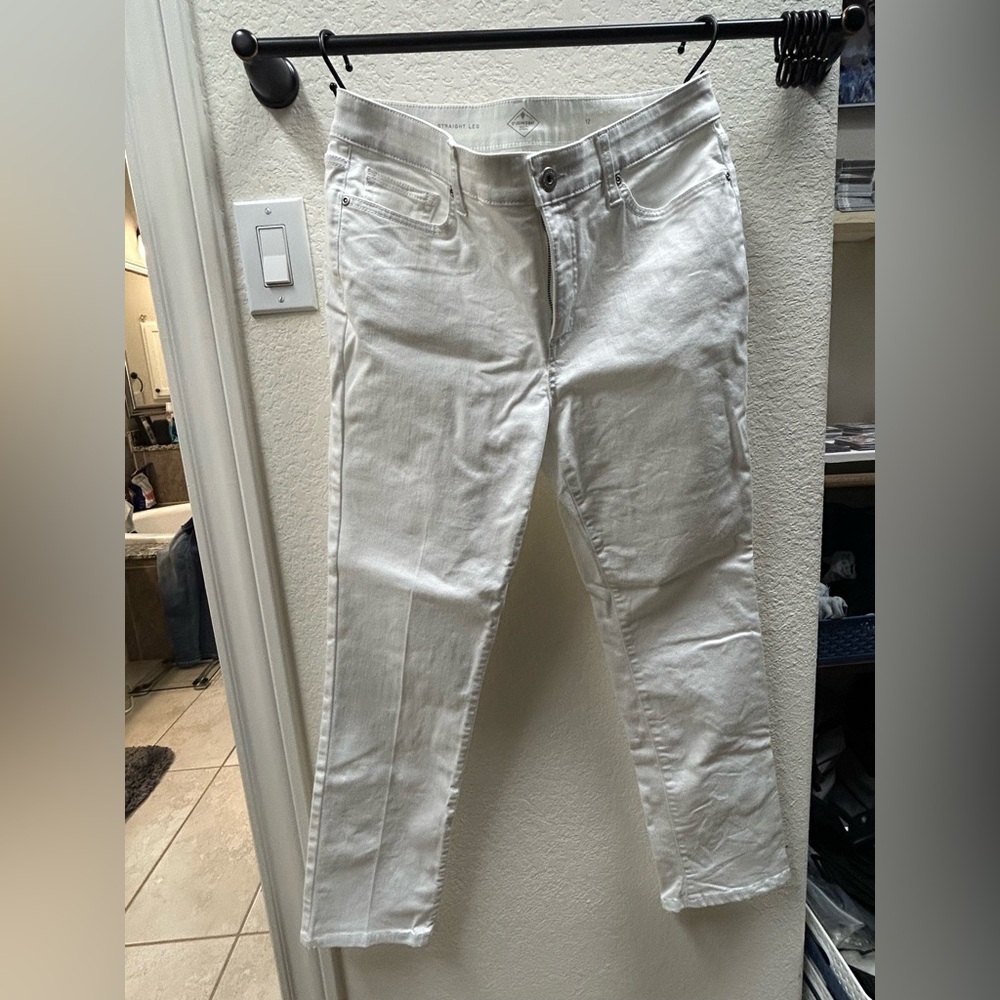 St. John's Bay White Straight Leg Jeans